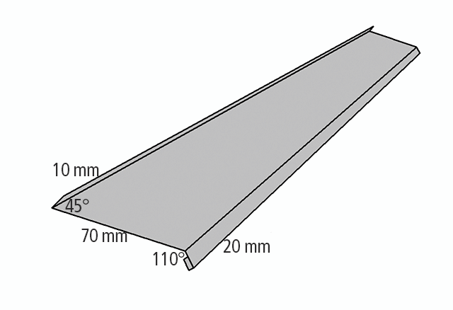 Sålbænk Længde 2500 mm