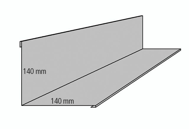 Indvendigt hjørne Længde 2500 mm