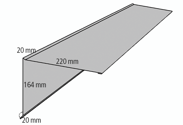 Pulttags rygning Længde 2500 mm