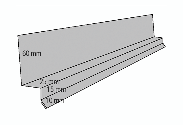 Vandnæse over dør til VP 20 og VP Sinus 18/76 Længde 2500 mm