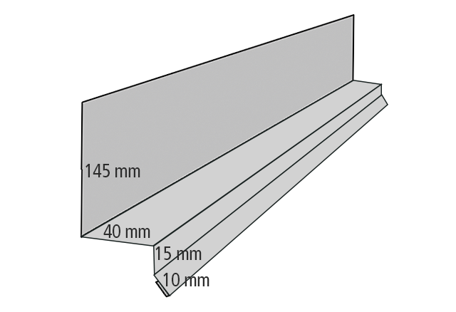 Vandnæse sokkel til VP 35/115 og VP Sinus 35/143 Længde 2500 mm