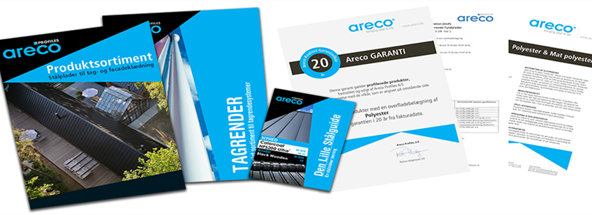 Brochure og certifikater