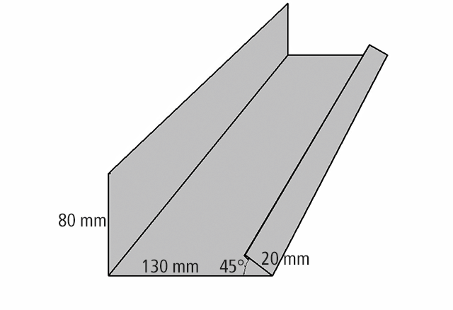 Siderendeinddækning Længde 2500 mm