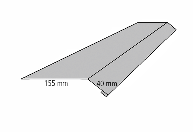 Fodblik til tagstensprofil Længde 2500 mm